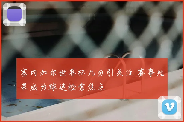 塞内加尔世界杯几分引关注 赛事结果成为球迷检索焦点